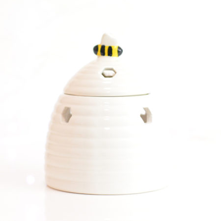 Bee Hive White Tealight Burner