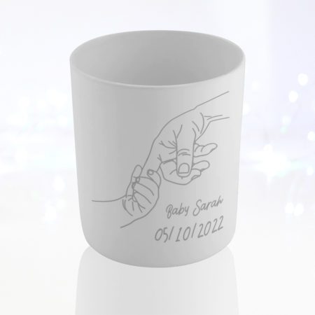 New Parent Holding Hands Personalised Engraved Glass